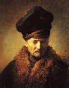 Bust of an Old Man in a Fur Cap fj REMBRANDT Harmenszoon van Rijn